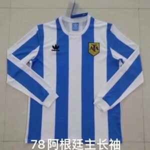 Retro 1978 Argentina home Maradona long sleeves soccer jersey size S-2XL