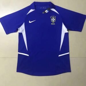 2002 Brazil away blue soccer jersey size S-2XL