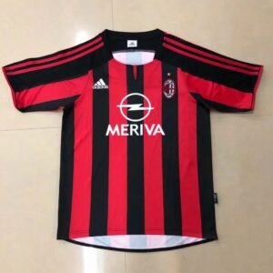 Retro 03-04 AC home soccer jersey size S-XXL