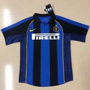 Retro 01-02 inter home soccer jersey size S-2XL