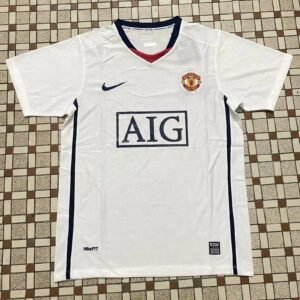 Retro 2009 man u away white soccer jersey size S-XXL