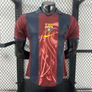 Player AA Barcelona 2000/01 Home Retro Skeleton Jersey