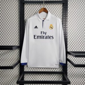 Retro 16-17 Real Madrid Main Long Sleeve Size S-XXL